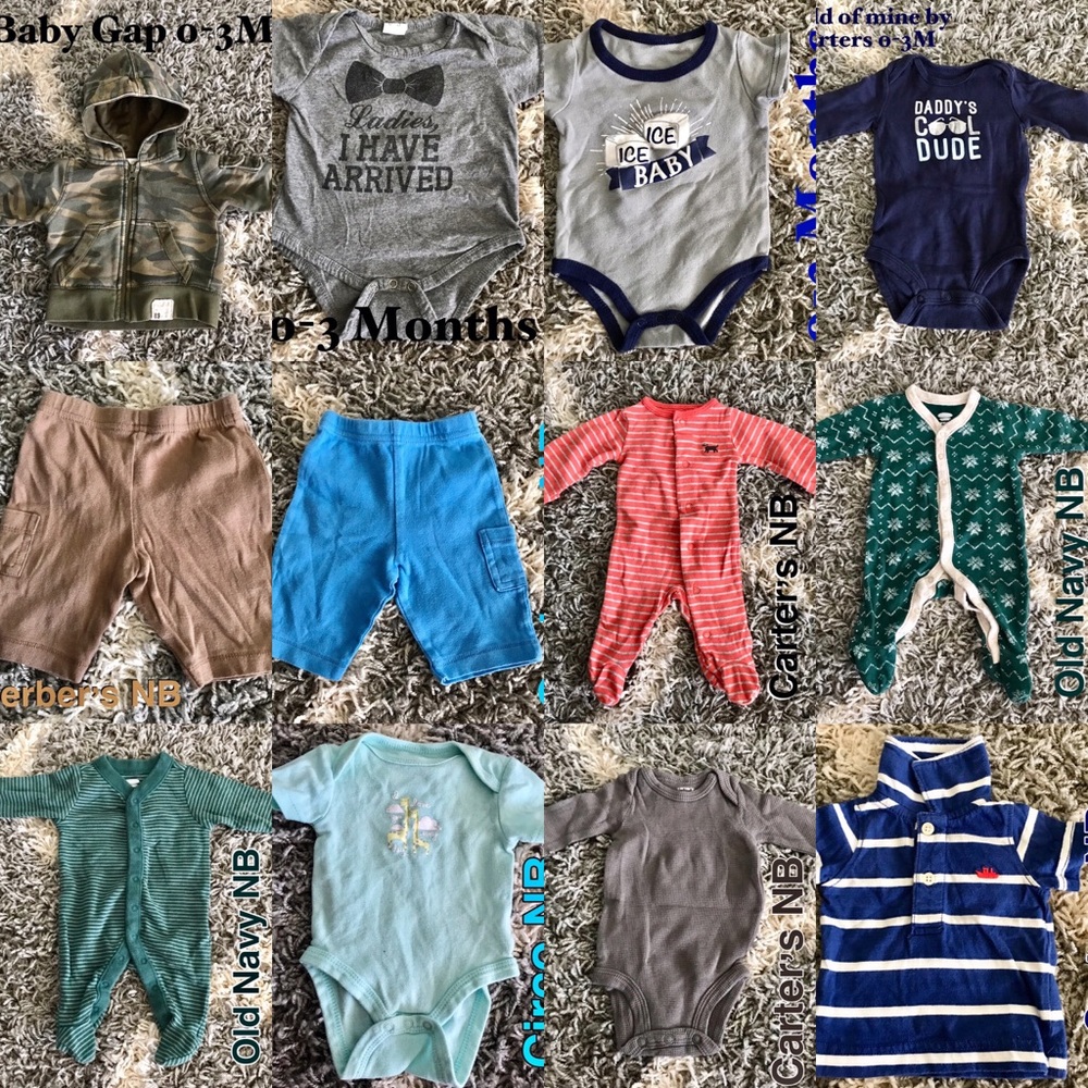 12 pcs Baby Boy Newborn/0-3M lot